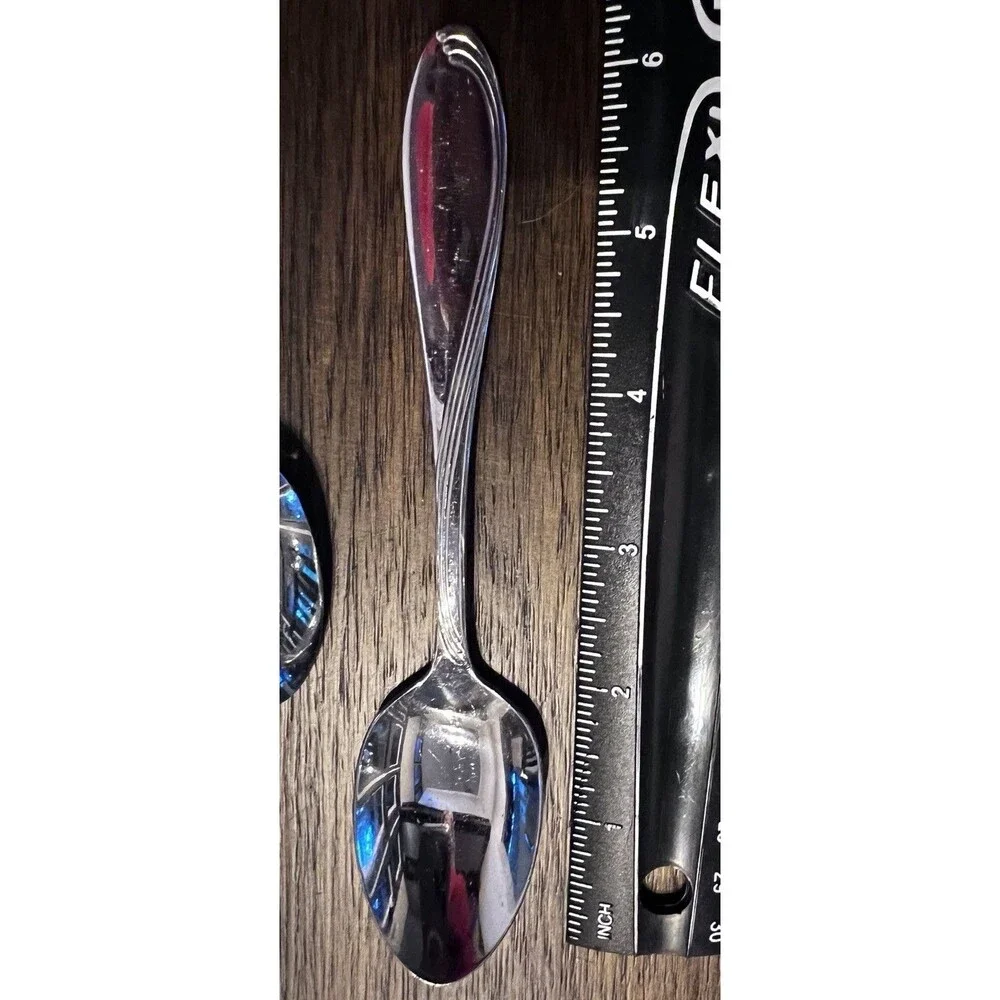 8 teaspoons spoons Oneida Camber Cresta Windswept Scroll Flatware silverware